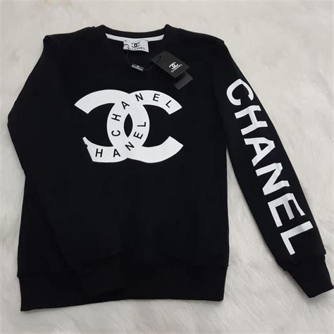 chanel sweatshirt|authentic chanel logo sweater.